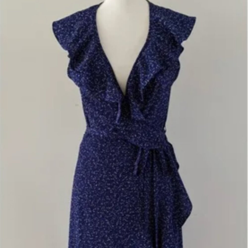 Max Studio Ruffle Wrap Dress - Picture 2 of 7